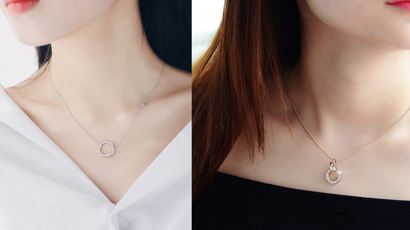 Mặt dây chuyền nữ hình tròn